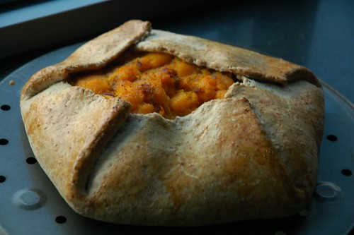 butternut squash galette out of oven. Serious nom