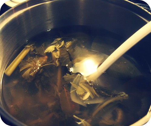 cooked broth