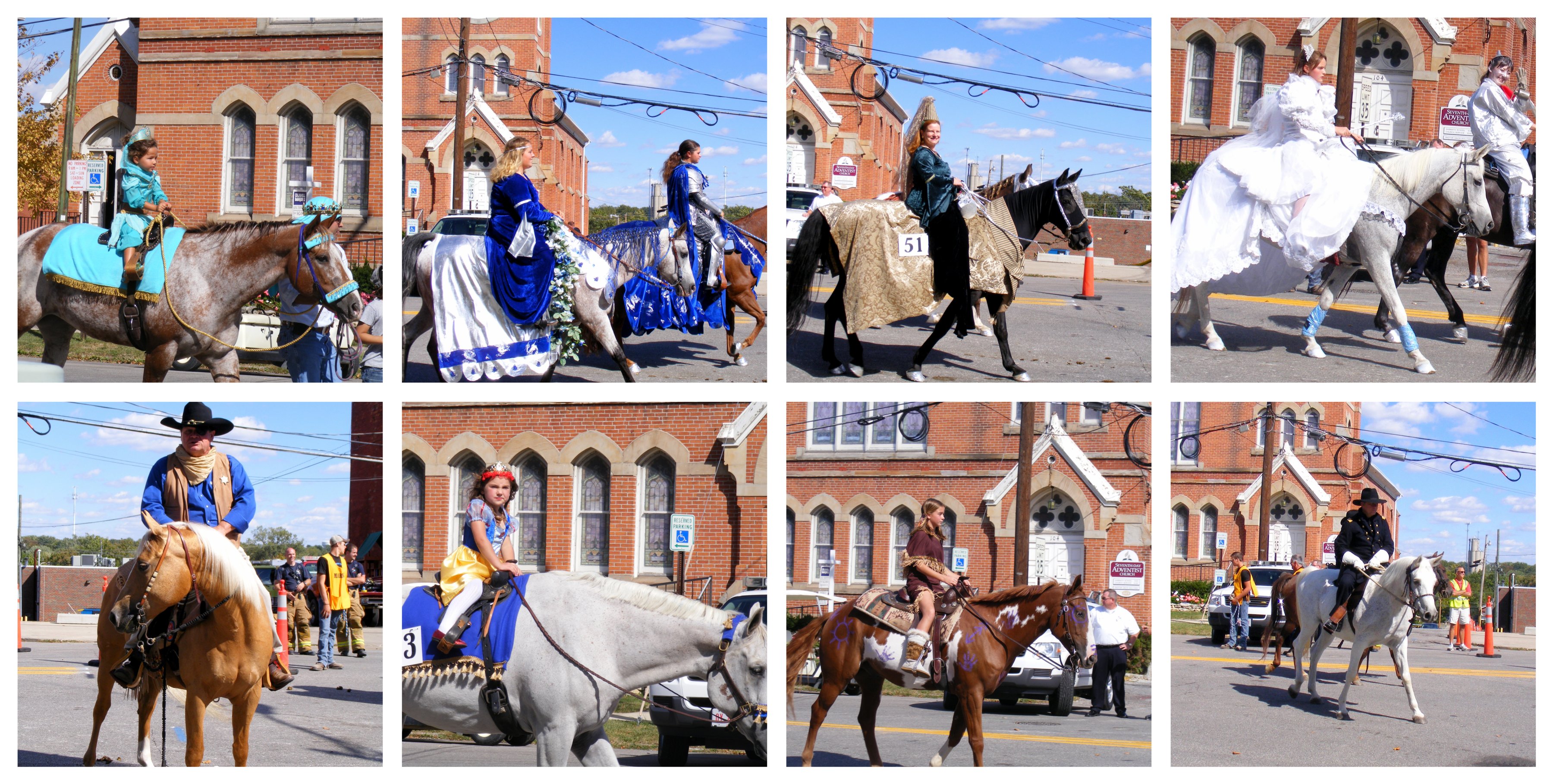 Horse costume collage