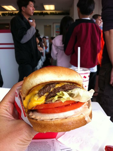 Sun Sep 19, 2010: In-N-Out Burger #44 – Double Double genex style (correctly made) – Millbrae, CA
