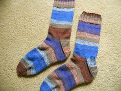 Andy's Stripey socks finished
