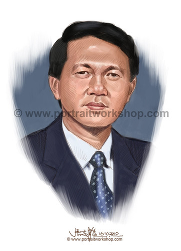 digital portrait illustration of Wong Luck Jaen watermark