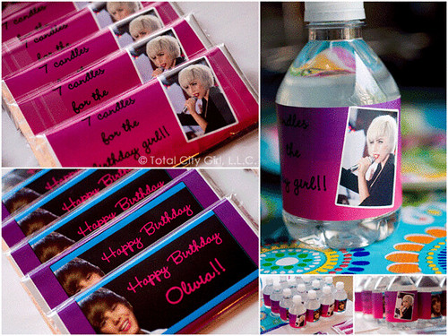 bieber water bottle. and water bottle labels