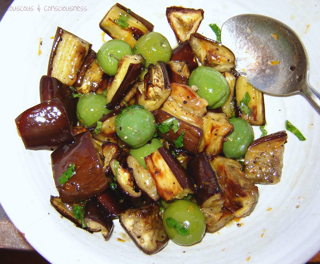 Roasted Eggplant, Green Olive & Mizithra Salad 3, edited