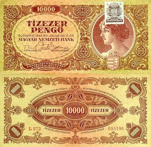 10 000 Pengő Maďarsko 1945, P119