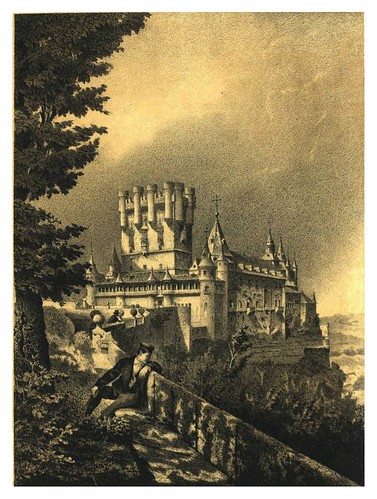 029-Alcázar de Segovia (antes del incendio) (1865) - Parcerisa, F. J-Biblioteca digital de Castilla y León  .