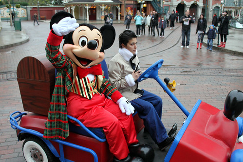 Mickey greets Guests on Main Street before Park open