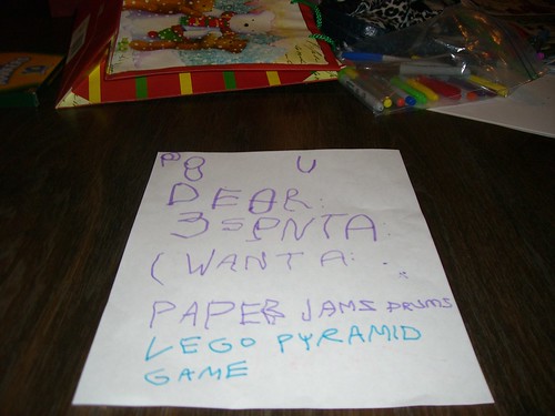 Zach's Letter To Santa 2010