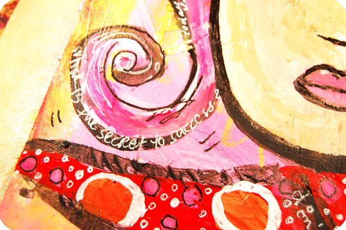 Art Journal detail: swirly curl