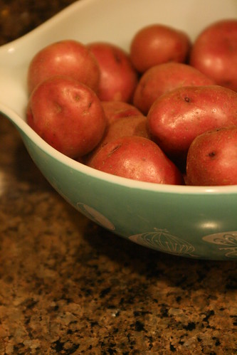 roasted potatoes: before
