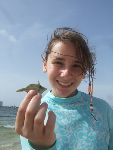 Julia with a filefish