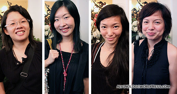 The four bloggers before their make over