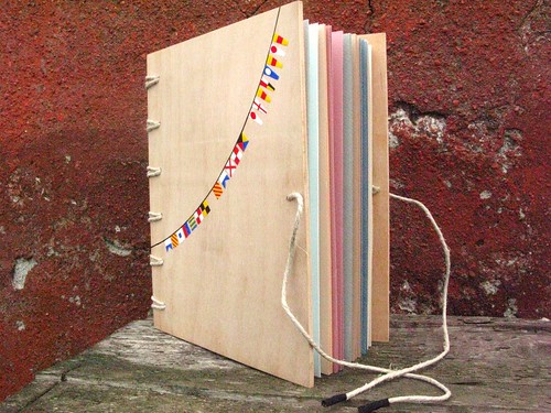 Secret Belgian Binding Book with Aucoumea wood covers. by askida