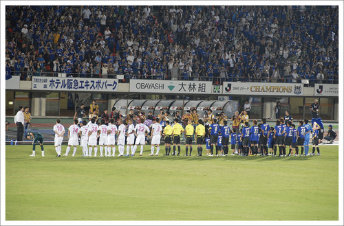 試合前の整列@ガンバ大阪 VS セレッソ大阪