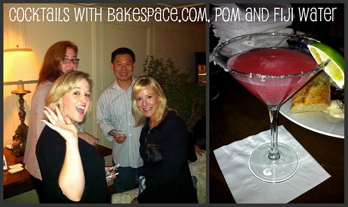 Cocktails with Bakespace.com, POM and Fiji Water
