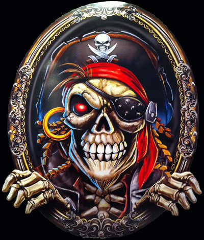 Pirate Skull Plaque