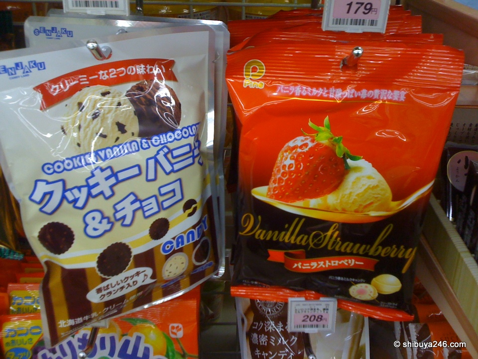 2 great candy treats. cookie vanilla and Vanilla Strawberry