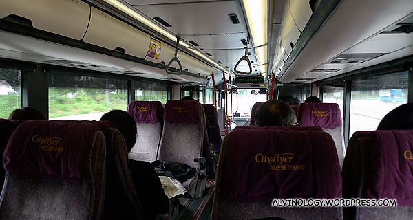 The airport transfer bus was quite cosy and comfortable
