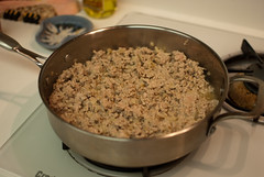 brown some turkey (or any ground meat)