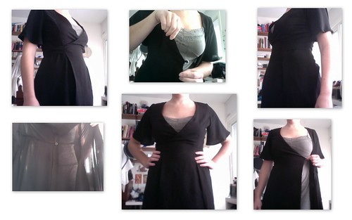 Black wrap-around dress