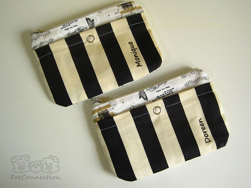 Personalised zipper pouch.