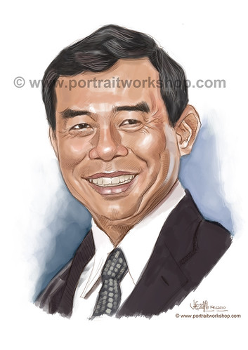 digital portrait illustration of Kwek Siew Jin watermark