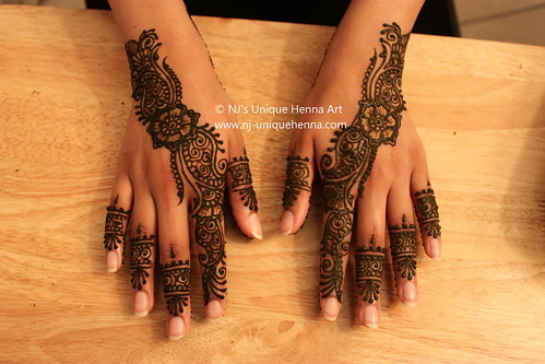 Afshan's simple Bridal henna 2010 NJ's Unique Henna Art
