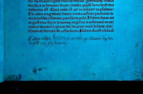 Provenance inscription in Turrecremata, Johannes de: Expositio super toto psalterio