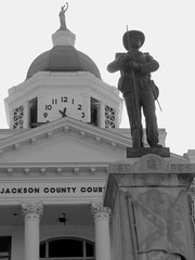 Jackson Co. Courthouse & Confederate Statue- Sylva, NC