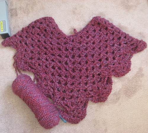 poncho for katie WIP