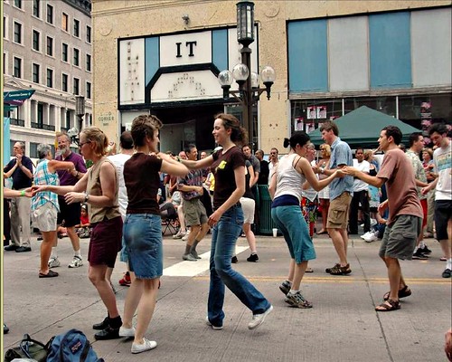 dancing in the street, Minneapolis (by: Ann Forsyth, courtesy of Design for Health)
