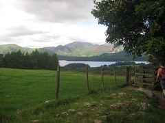 First glimpse of Derwent Water from the east