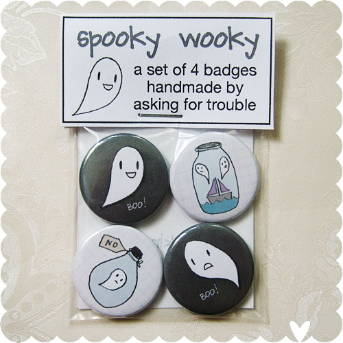 Spooky Wooky Badge Set