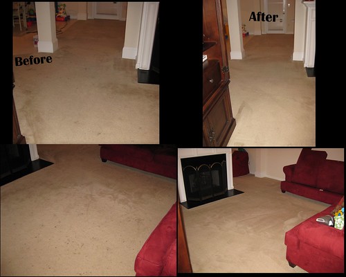 before/after the rug doctor!