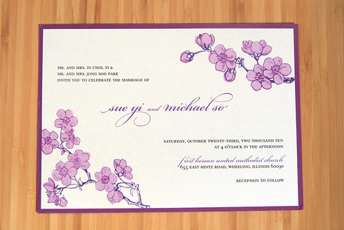 Cherry Blossom Wedding Invitation