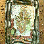 Original Painting Oak Leaf contemporary mixed media
