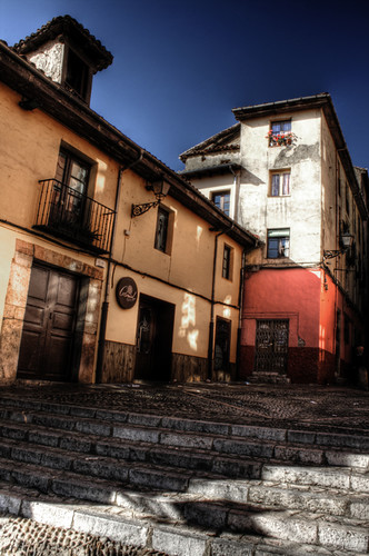 Stairs and houses. Leon. Escaleras y casas