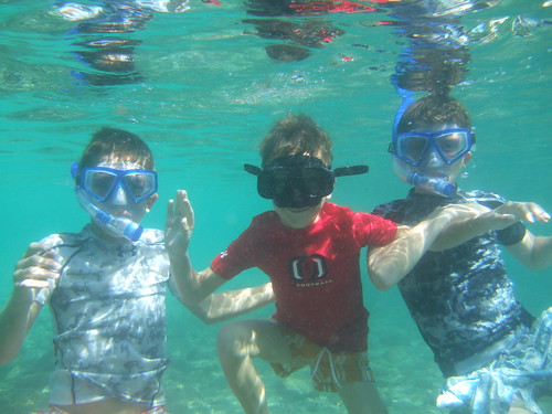 Brothers underwater