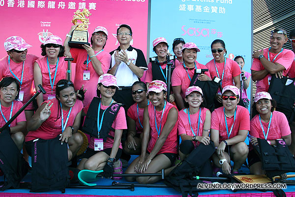The victorous Pink Spartans who did Singapore proud