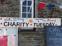 Charity Tuesday banner, Tintagel