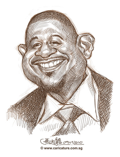 School Assignment 5 - sketch 2 of Forest Whitaker