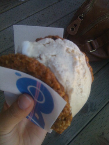 oatmeal cookie and root beer ice cream @coolhaus