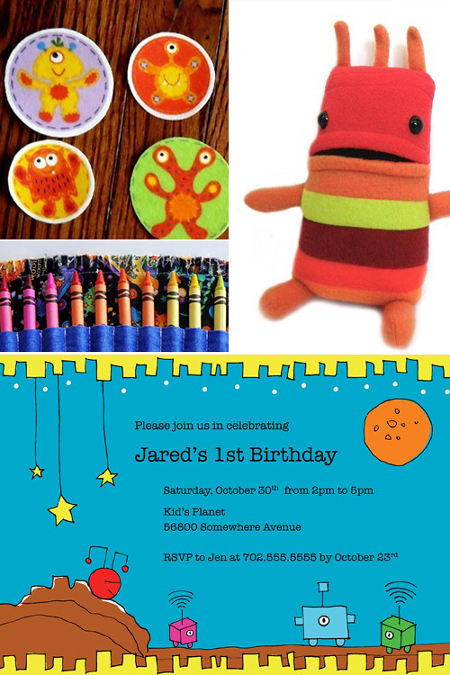 Sample_PlanetMars DIY Invitation, planet, Mars, space, alien, blue, yellow, patch, colorful, whimsical, invitation, DIY, printables, robot, kids, party, holiday, halloween, pbs kids, kids, robot, boo, ghost, monster