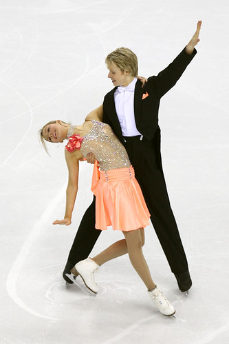 Christina Chitwood and Mark Hanretty performing the Golden Waltz at the 2010 World Figure Skating Championships in Turin, Italy. (Photo by Clive Rose - Getty Images)