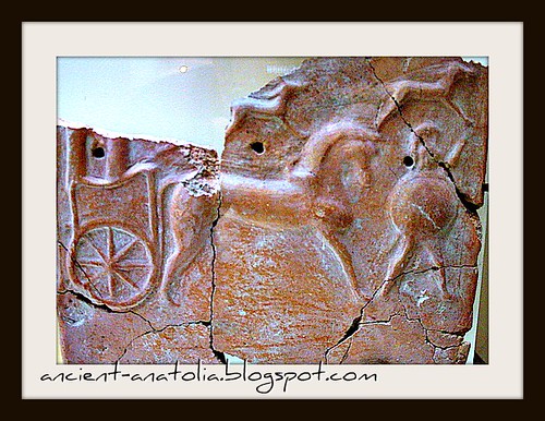 Phrygian tile from palace of Midas at Gordion Museum, Ankara by voyageAnatolia.blogspot.com