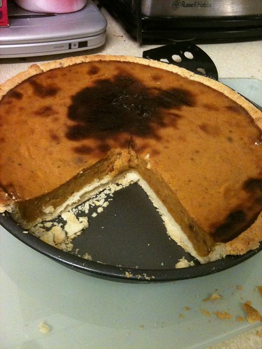 Pumpkin Pie - burnt!! but still delicious!