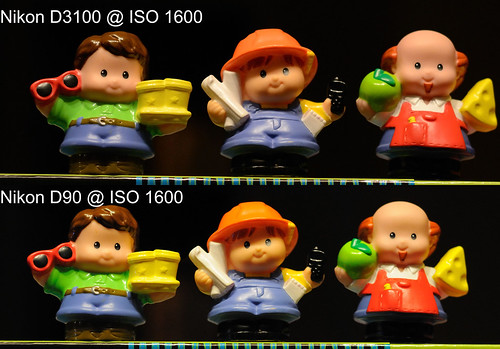 Nikon D3100 vs Nikon D90 @ ISO 1600