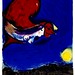 Chagall - La femme au coq rouge, 1950