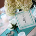 Tiffany Blue & Silver Damask Wedding Table Number <a style="margin-left:10px; font-size:0.8em;" href="http://www.flickr.com/photos/37714476@N03/5125682663/" target="_blank">@flickr</a>