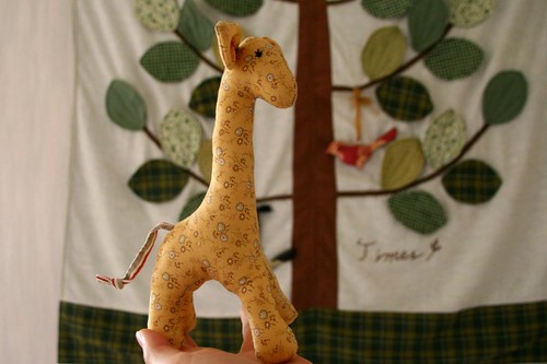 Hand sewn giraffe
